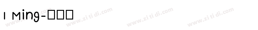I Ming字体转换